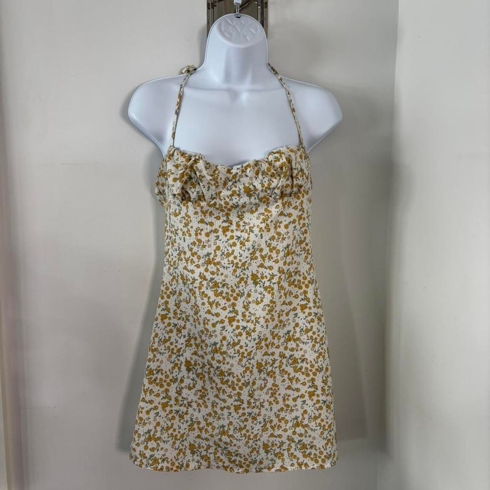 L.A. Hearts Pacsun Yellow floral mini dress with adjustable straps  Size S